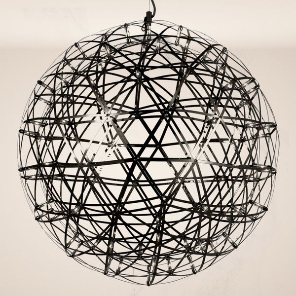 s.luce Atom LED-Hängeleuchte Dimmbar Schwarzchrom Ø 70cm