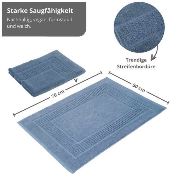 liebling Badematte Badvorleger, Badteppich Organic, formstabil, vegan, Baumwolle (Bio-Baumwolle), starke Saugfähigkeit, schnell trocknend, hochwertige Luxusqualität Bild 2