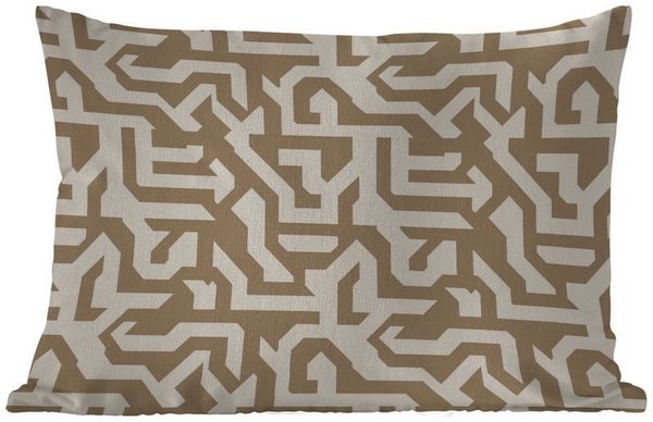 MuchoWow Dekokissen Modern - Abstrakt - Beige, Outdoor-Dekorationskissen, Kissen, Kissenbezug, 50x30 cm