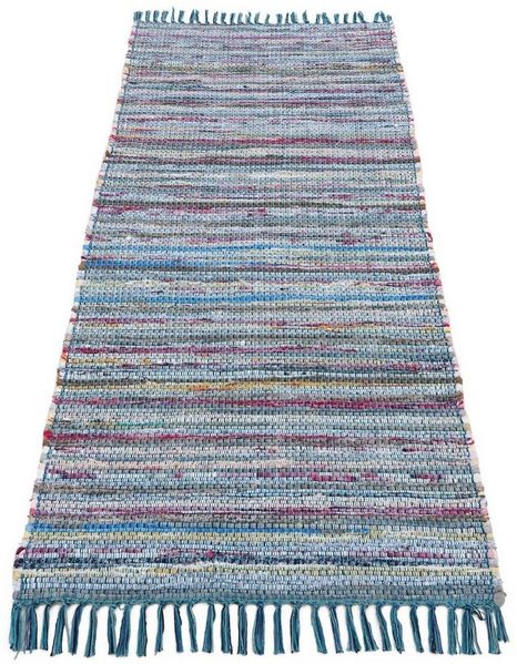 carpetfine Teppich Kelim Chindi, Wendeteppich, rechteckig, Höhe: 6 mm, handgewebt, Fleckerlteppich mit Fransen, auch vielen in Läufergrößen