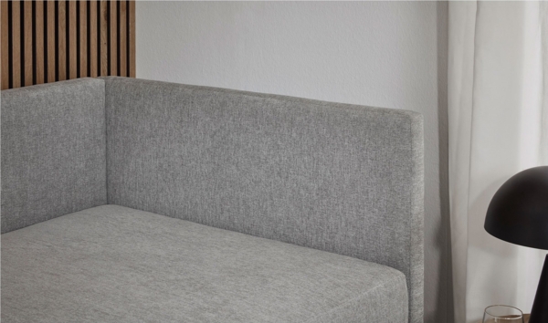 Studioliege Savona / Santos, Stoff, Grau, 97 x 88 x 209 cm Bild 4