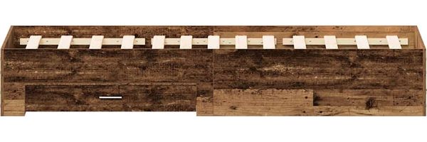 vidaXL Bettrahmen mit Schubladen Altholz 120 x 200 cm Holzwerkstoff 3333969 Bild 6