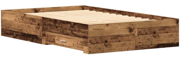 vidaXL Bettrahmen mit Schubladen Altholz 120 x 200 cm Holzwerkstoff 3333969 Bild 7