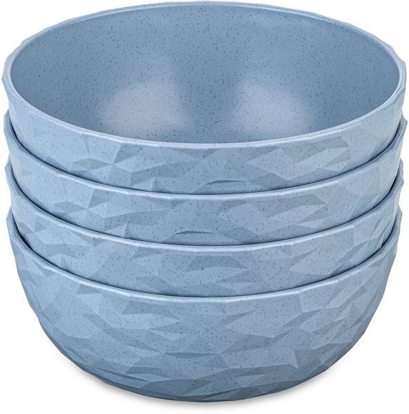 KOZIOL Schale CLUB BOWL, Kunststoff, (Set, 4-tlg), 700 ml, spülmaschinengeeignet, melaminfrei, CO² neutrale Produktion
