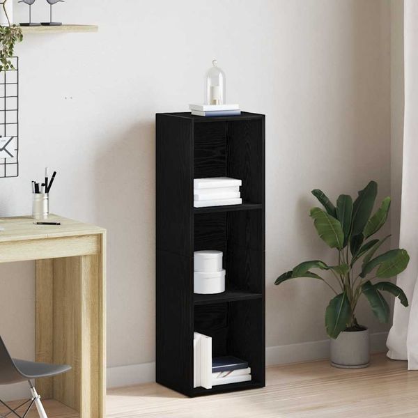 vidaXL Bücherregal Schwarz Eichen-Optik 36x30x114 cm Holzwerkstoff 862395