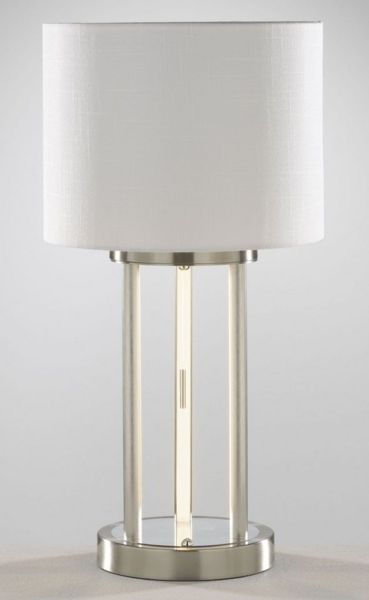 casa NOVA Tischleuchte casa NOVA Tischleuchte DOMI DH 28x55 cm silber Tischlampe, Warmweiß