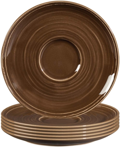 Seltmann Weiden Terra Kombi-Untertasse ø 16,1 cm erdbraun 6er Set