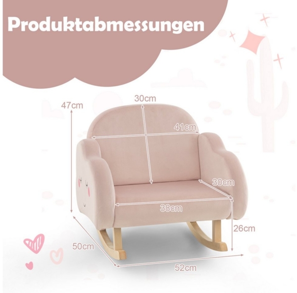 KOMFOTTEU Kindersessel, Kindersofa aus Samt & Schwamm Bild 2