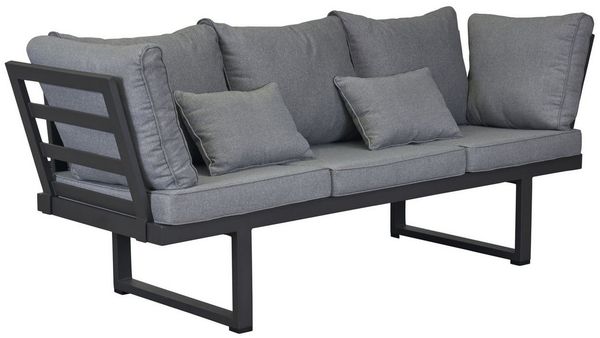 LC Garden Loungesofa »Bondino« Living Multifunktionssofa anthrazit inkl. 2x Ansteckteile