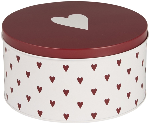 Ib Laursen - Gebäckdose Plätzchendose Weihnachtsgebäckdose Herzen Rund 32972-00