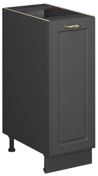 Apothekerschrank Fame-Line Anthrazit-Gold Landhaus 30 cm ohne Arbeitsplatte Vicco