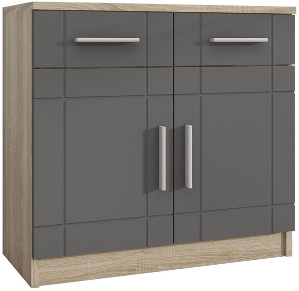 Kommode Vita 2F2F, Farbe: Sonoma Eiche / Graphit Bild 2