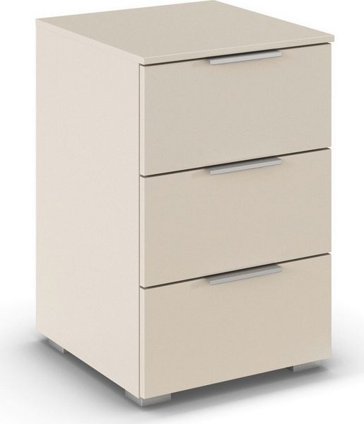 OTTO home Nachtkommode Nachttisch Nachtschrank Schubladen Sideboard Schubladenkommode CORTONA (Breite 40 cm inkl. SOFT-CLOSE-FUNKTION, mit moderner Dekor-Front), mit 3 geräumigen Schubladen, Kantengriff aus Metall MADE IN GERMANY