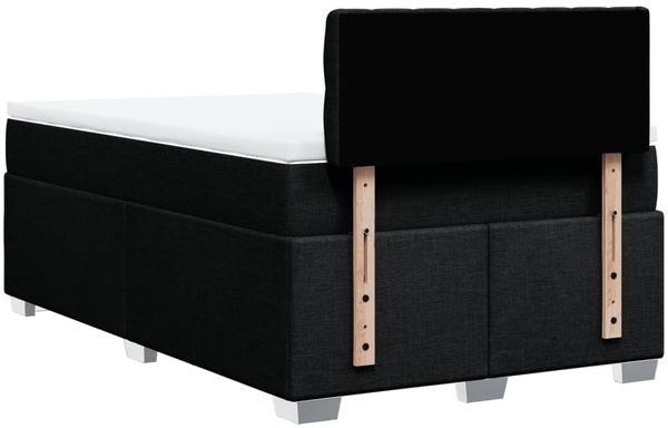 vidaXL Boxspringbett mit Matratze Schwarz 120x200 cm Stoff 3288164 Bild 12