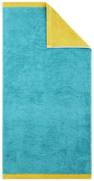 Cawö Lifestyle Splash 8 tlg. Frottier-Set - 2 X Handtuch (50 X 100cm), 2 X Duschtuch (70 X 140cm), 2 X Gästetuch (30 X 50cm), 2 X Waschhandschuh (16 X 22cm) - 522 g/m2 - Türkis / apricot