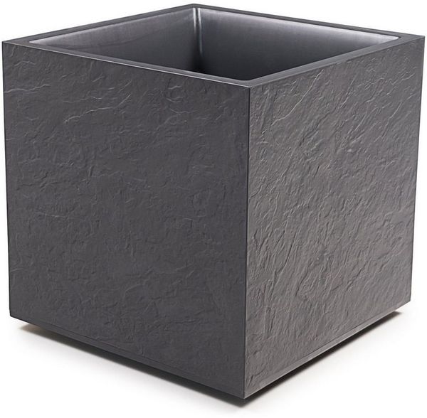 ONDIS24 Blumenkasten Ondis24 Pflanzkübel Vulkan Pierre 50 (1 St), 50x50x50 cm, in Vulkanstein/Basalt-Optik mit Wasserspeicher