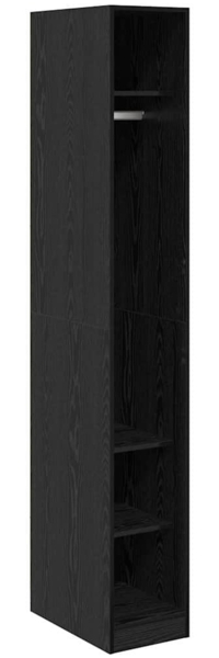 vidaXL Kleiderschrank mit Regal Schwarz Eichen-Optik 50 x 30 x 200 cm 3403215