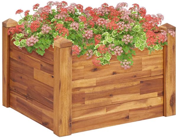 vidaXL Garten-Hochbeet 60 x 60 x 44 cm Massivholz Akazie 46576