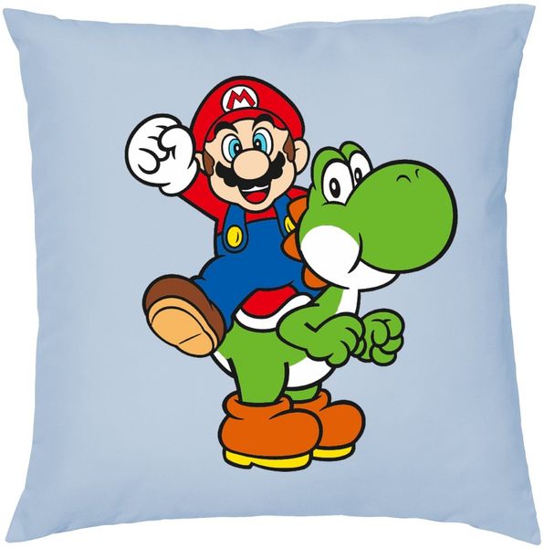 Blondie & Brownie Dekokissen Yoshi & Mario Konsole Super Retro Luigi Peach Toad