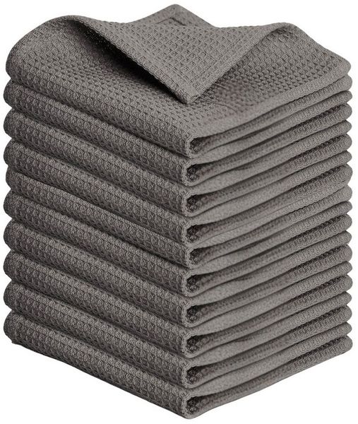 Blumtal Geschirrtuch Set 50x70 oder 30x30 cm, 100% Baumwolle, (10-tlg), Saugfähig, schnell trocknend, waschbar, 100% Baumwolle