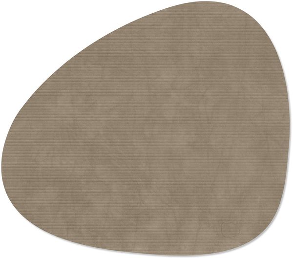 LIND DNA Table Mat Curve L 37x44 cm Corduroy Nomad Grey