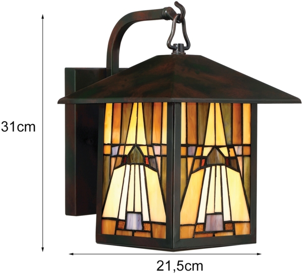 Außenleuchte, Wandlampe, Handgefertigtem Kunstglas in Saphirblau Bild 4