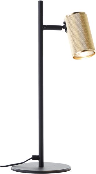 Brilliant Tischleuchte Marty LED-Tischlampe, 40 cm, GU10, 350 lm, 3000 K, schwarz/matt goldfarben