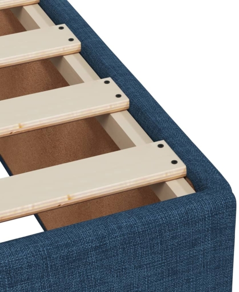 vidaXL Boxspringbett mit Matratze Blau 140x200 cm Stoff 3290517 Bild 10
