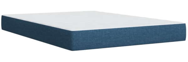 vidaXL Boxspringbett mit Matratze Blau 140x200 cm Stoff 3290517 Bild 5