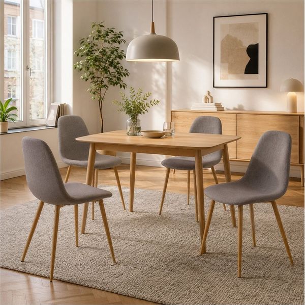 HTI-Living Polsterstuhl Esszimmerstuhl SavannahW 4er-Set Grau (Set, 4 St), Vierfußstuhl