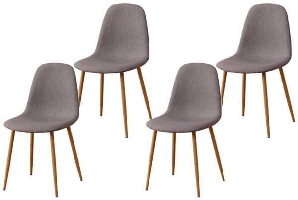 HTI-Living Polsterstuhl Esszimmerstuhl SavannahW 4er-Set Grau (Set, 4 St), Vierfußstuhl