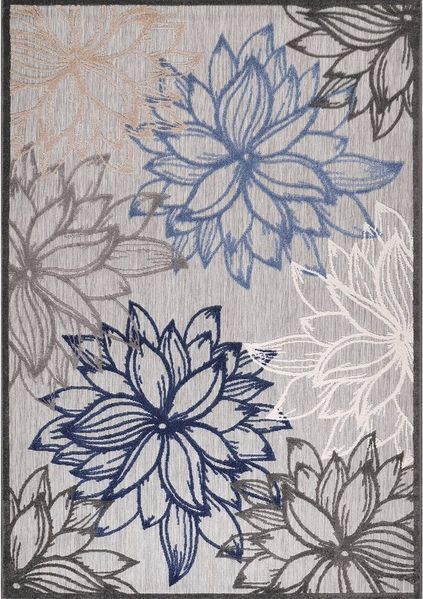 Sanat Teppich Floral 2 Outdoor, rechteckig, Höhe: 6 mm, In- und Outdoor geeignet, Blumen, Balkon, Terrasse, Außenbereich