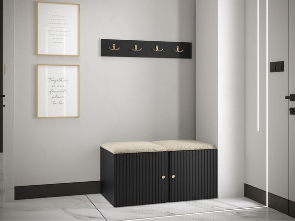 Garderoben-Set Kirtan Slim VI (Farbe: Schwarz, Abriamo 03)