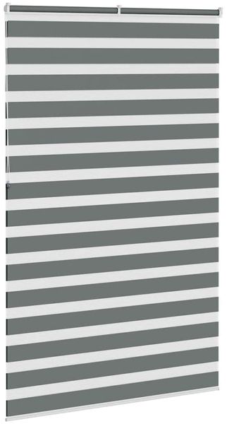 vidaXL Doppelrollo Dunkelgrau 140x230 cm Stoffbreite 135,9 cm Polyester 4014191 Bild 4