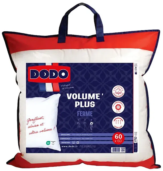 DODO - PURE CONFORT Kopfkissen Stoff Weiß - B 60 cm x H 15 cm x L 60 cm