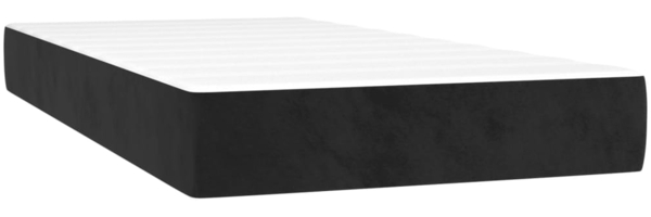 vidaXL Boxspringbett mit Matratze & LED Schwarz 90x190 cm Samt 3134257 Bild 5