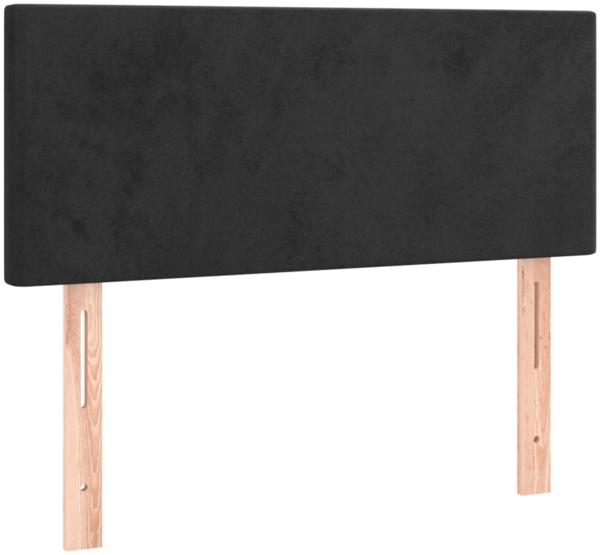 vidaXL Boxspringbett mit Matratze & LED Schwarz 90x190 cm Samt 3134257 Bild 6