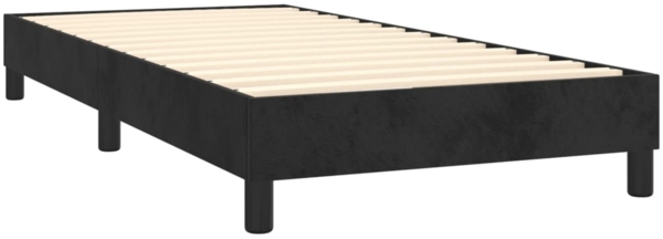 vidaXL Boxspringbett mit Matratze & LED Schwarz 90x190 cm Samt 3134257 Bild 4