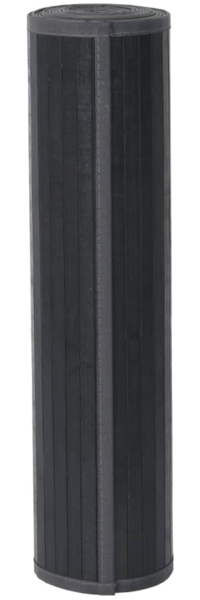 vidaXL Teppich Rechteckig Grau 70x500 cm Bambus 376892