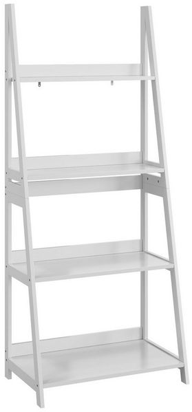 MODFU Bücherregal modernes Leiterregal, Leiter-Bücherregal, 4-lagiger Präsentationsständer aus Holz für Homeoffice und Wohnzimmer.
