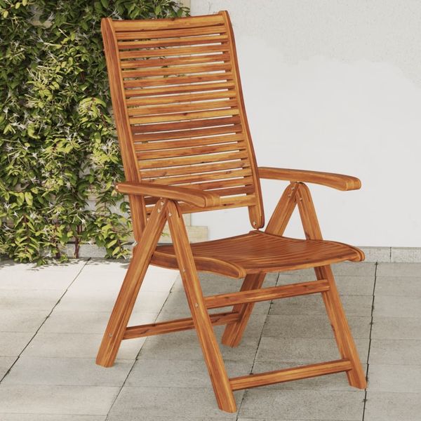 vidaXL Gartenstühle 2 Stk. Klappbar Verstellbar Massivholz Akazie 367699
