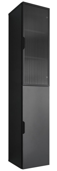 Hängeschrank Dark / Diosa, Glas, Holzwerkstoff, Schwarz, 35 x 170 x 33 cm