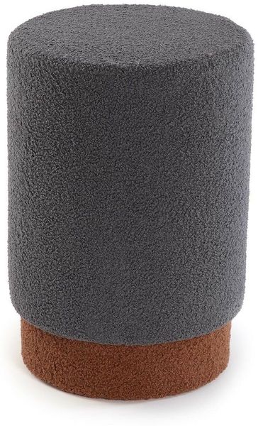 Versa Hocker Grau Holz 33 x 47 x 33 cm