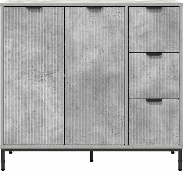 vidaXL Sideboard Beton Grau 89,5 x 33 x 82 cm Holzwerkstoff 883457 Bild 6