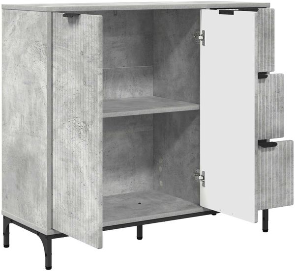 vidaXL Sideboard Beton Grau 89,5 x 33 x 82 cm Holzwerkstoff 883457 Bild 5
