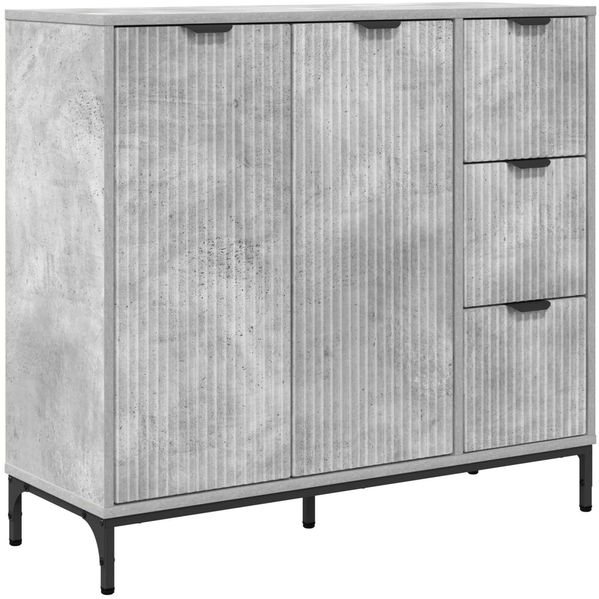 vidaXL Sideboard Beton Grau 89,5 x 33 x 82 cm Holzwerkstoff 883457 Bild 2