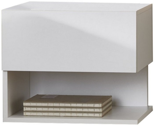 BMG Möbel Nachtschrank Faro 2 grifflose Schublade, wandhängend, links rechts montierbar