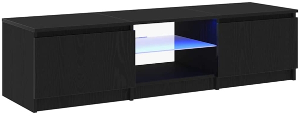 vidaXL TV-Schränk Schwarz Eichen-Optik 140 x 38,5 x 36 cm 862563