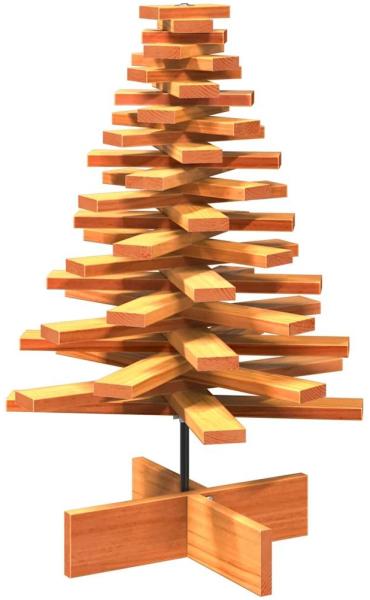 vidaXL Weihnachtsbaum Holz zum Schmücken 80 cm Massivholz Kiefer 858203