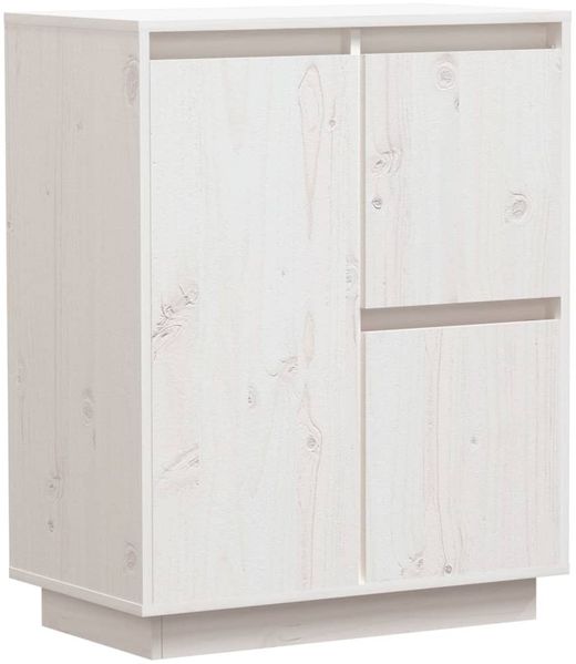 Sideboard, Kommode Weiß 60x34x75 cm Massivholz Kiefer j3268p